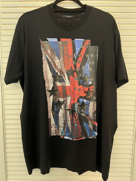 givenchy flag print t shirt|Givenchy logo t shirt.